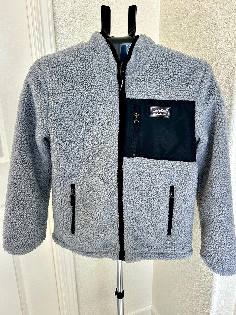 EUC/Like New Eddie Bauer Kids Chilali Fleece Jacket in Gray size L (14)